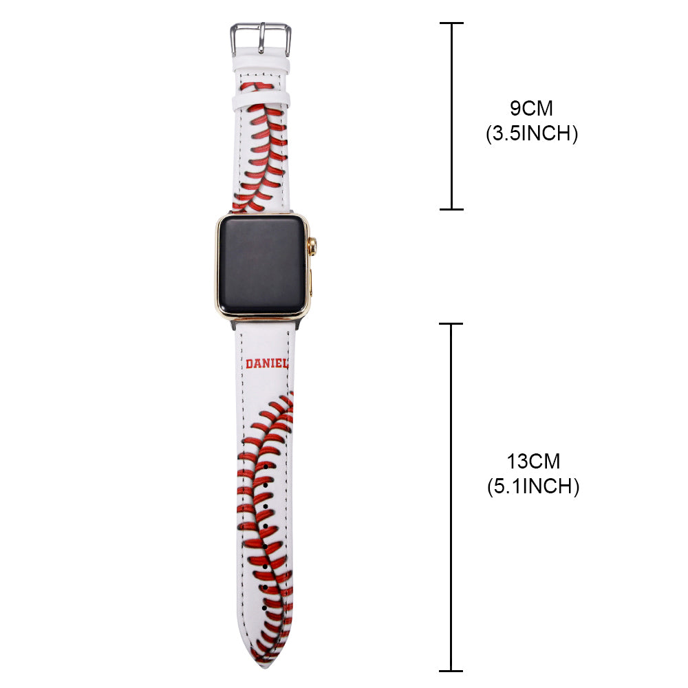 Personalisiertes Sport-Lederarmband für Apple Watch – Football, 38\40MM