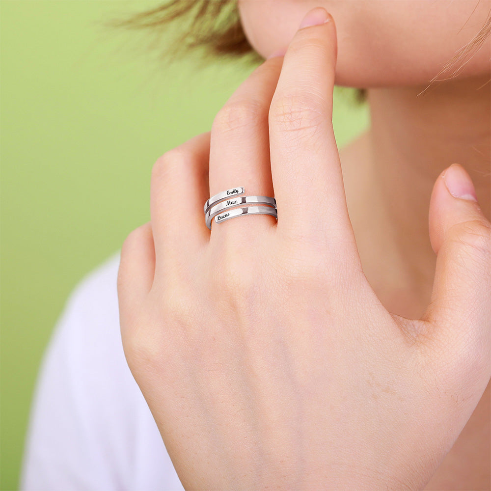 Namensring, z.B. 18K Vergoldetes Sterling Silver 925