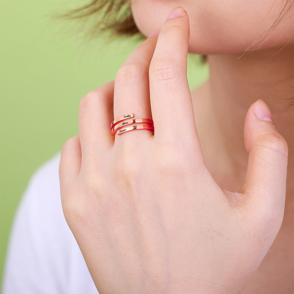 Namensring, z.B. 18K Vergoldetes Sterling Silver 925