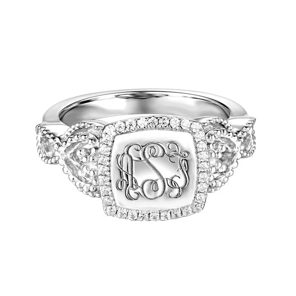 Monogramm Ring mit Gravur