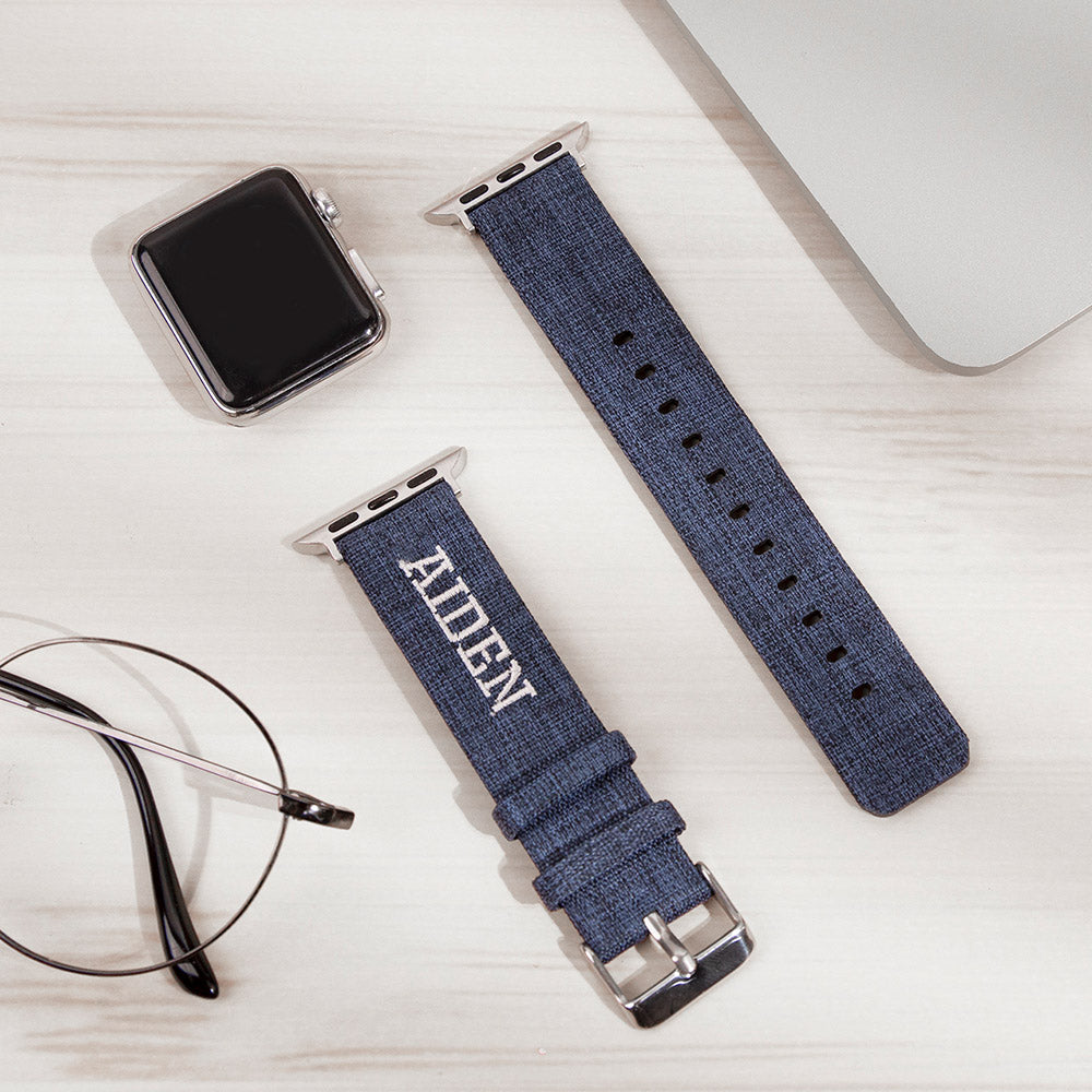 Apple Watch Band mit Namen – Blue, 38/40MM:210*20MM(8.3*0.8INCH)